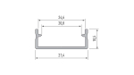 Profil LED LUMINES typ DUAL srebrny anodowany 3 m