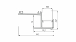 Profil LED LUMINES typ IPA16 srebrny anodowany 3 m