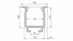 Profil LED LUMINES typ W surowy 2,02 m