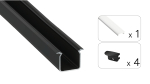 Zestaw TEKKNI SKAGEN czarny, klosz mleczny 3 m 2.0