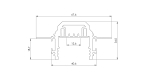 Profil LED LUMINES typ DURO srebrny anodowany 3 m