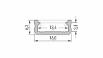 Profil LED LUMINES typ D biały lakierowany 2,02 m