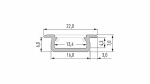 Profil LED LUMINES typ Z srebrny anodowany 2,02 m