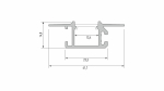 Profil LED LUMINES typ MONO srebrny anodowany 2,02 m