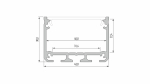 Profil LED LUMINES typ ILEDO srebrny anodowany 2,02 m
